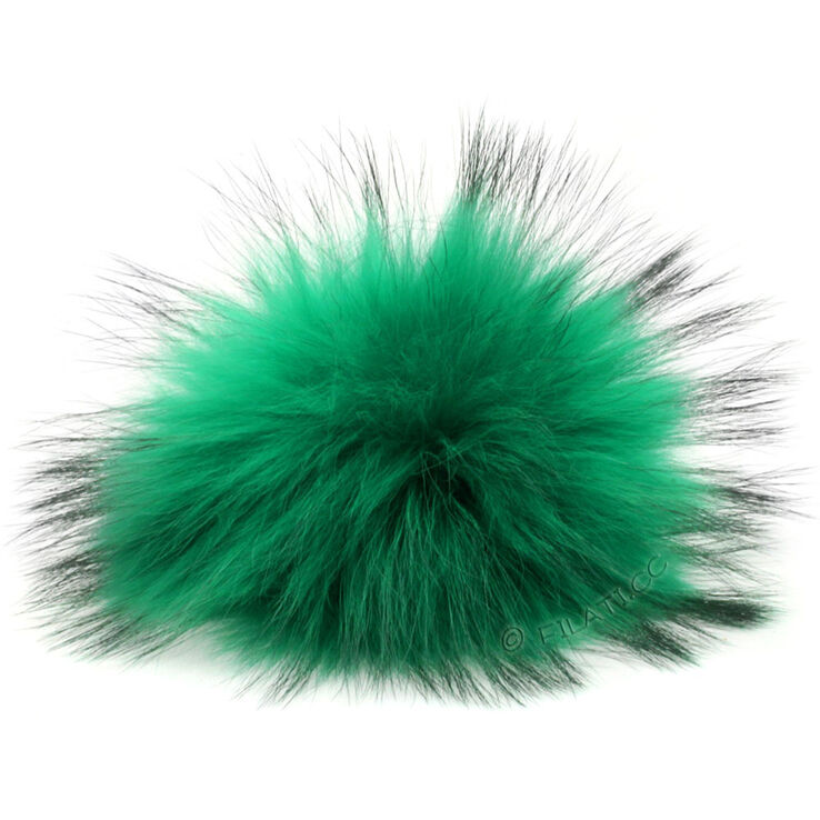 Lana Grossa PELS-DUSK Finnraccoon | 108-smaragd/svart