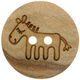 Union Knopf Barn-knapp med 2 hull 15mm | 090-