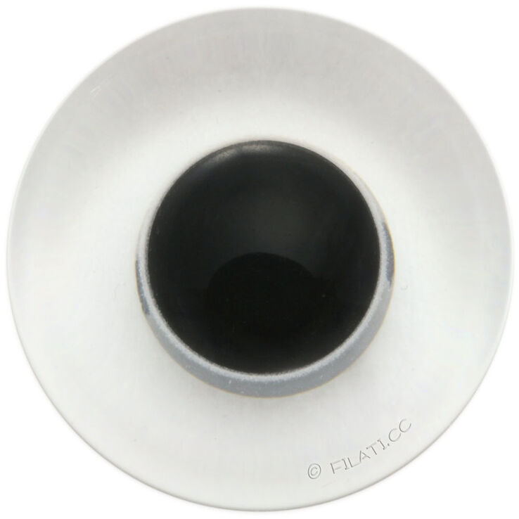 Union Knopf Teddybjørn/bamse øye 18mm | 10-gjennomsiktig/svart