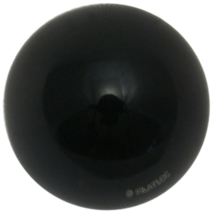 Union Knopf Dyr øye i glass 8mm | 80-svart