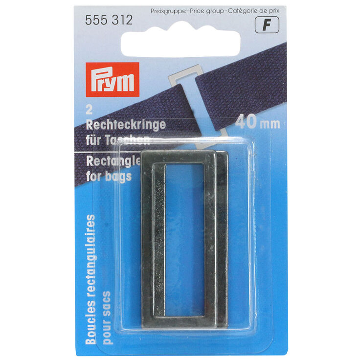 Prym Firkantsringer 40mm | 02-grafittgrå