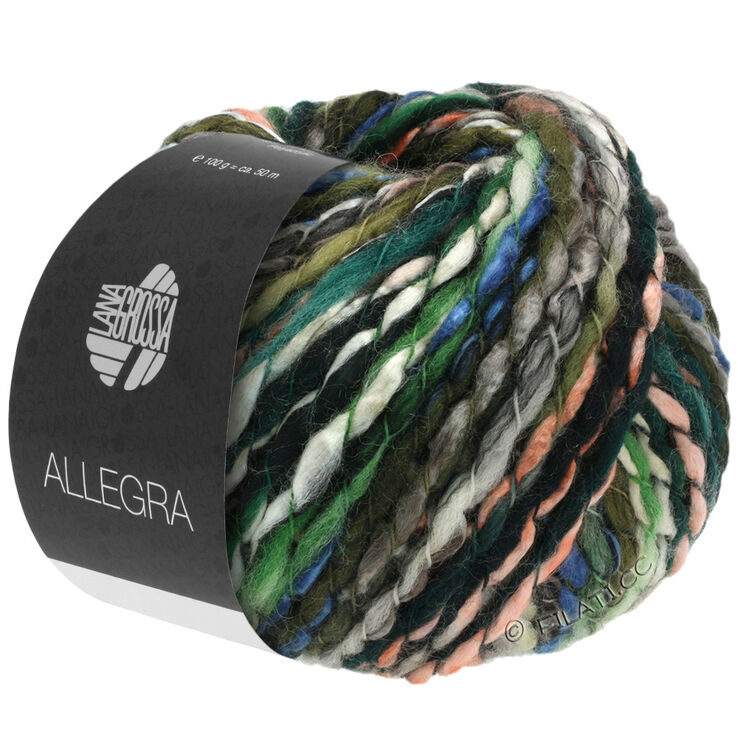 Lana Grossa ALLEGRA | 01-grå/rosa/blå/grønn/hvit