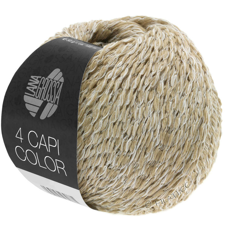 Lana Grossa 4 CAPI Color | 101-hvit/beige