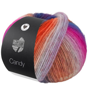 Lana Grossa CANDY | 03-brun/mørk brun/rødbrun/turkis/grønn/sitrusgul/nougat/kamel/blå/beige/pink/mørk blå/mørk fiolett/oransje/fuksia