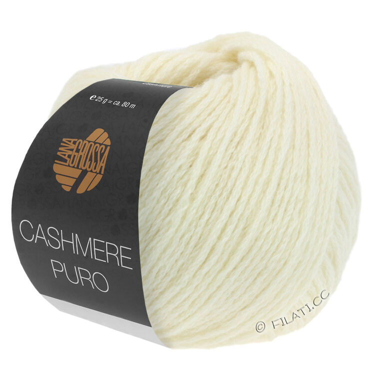 Lana Grossa CASHMERE PURO | 01-råhvit