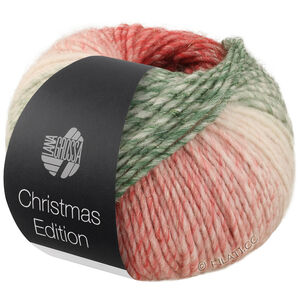 Lana Grossa CHRISTMAS EDITION BIG LUREX | 204-bjørnebær/mørk rød/rød/lys rød/ecru/hvitgrønn/mørk grønn/svartgrønn stripet