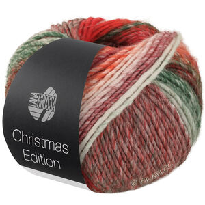 Lana Grossa CHRISTMAS EDITION BIG | 202-grårød/rød/ecru/svartrød/hvitrød/oransje/mørk grønn/hvitgrønn/mørk grå/mørk rød stripet