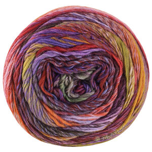 Lana Grossa COLORISSIMO 2 | 214-brunoransje/rødbrun/kobberrød/syrinlilla/aubergine/grågrønn/oliven
