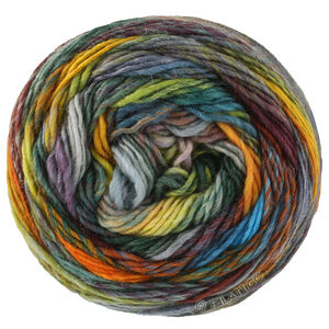 Lana Grossa COLORISSIMO 2 | 223-burgunder/grå/gul/oransje/oliven/mørk grønn/lys grønn/vinrød/petrolblå/jeans