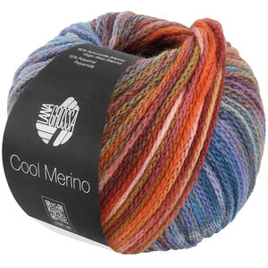 Lana Grossa COOL MERINO Color | 317-mørk rød/gråbrun/grålilla/marine/turkisblå/gråblå/rosa/oransje