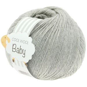 Lana Grossa COOL WOOL Baby Uni/Print 50g | 206-lys grå melert