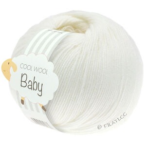 Lana Grossa COOL WOOL Baby Uni/Print 50g | 207-hvit