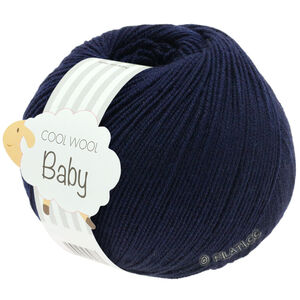 Lana Grossa COOL WOOL Baby Uni/Print 50g | 210-nattblå