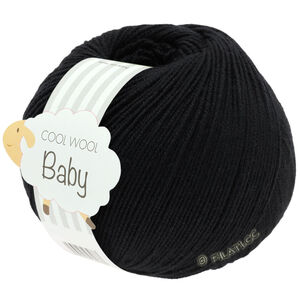 Lana Grossa COOL WOOL Baby Uni/Print 50g | 278-svart