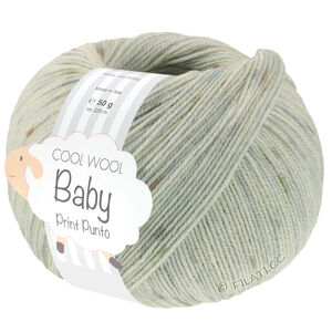 Lana Grossa COOL WOOL Baby Uni/Print 50g | 376-sølvgrå/taupe/lys grå