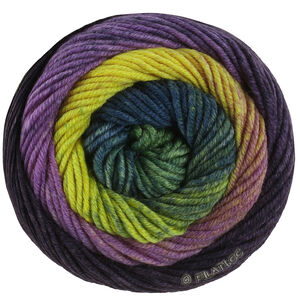 Lana Grossa COOL WOOL Big Color | 4043-grønn/svartbrun/mørk fiolett/fiolett/gul/bladgrønn/mørk petrol