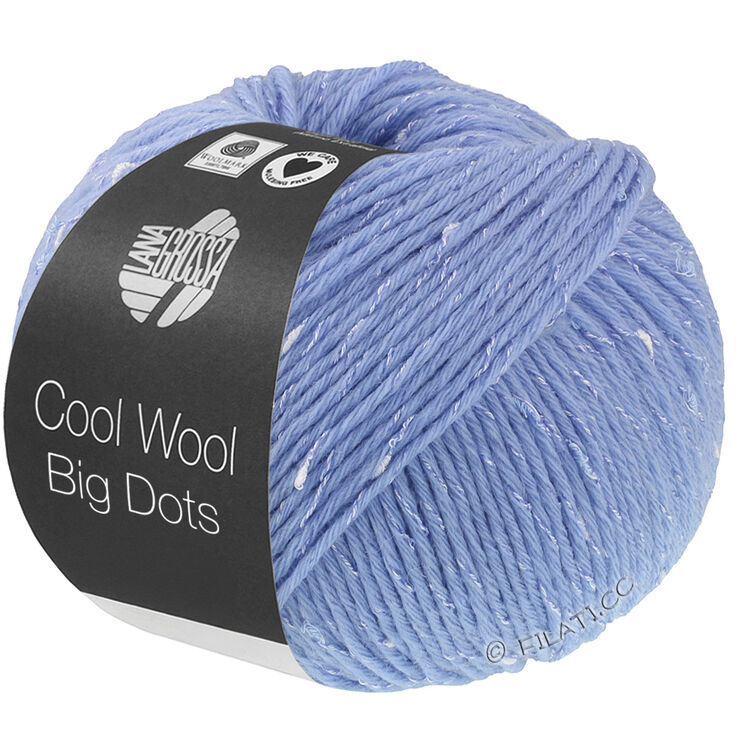 Lana Grossa COOL WOOL Big Dots | 101-lys blå