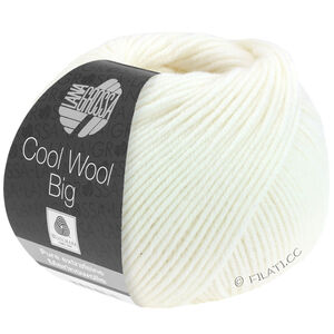 Lana Grossa COOL WOOL Big  Uni/Melange | 0615-hvit