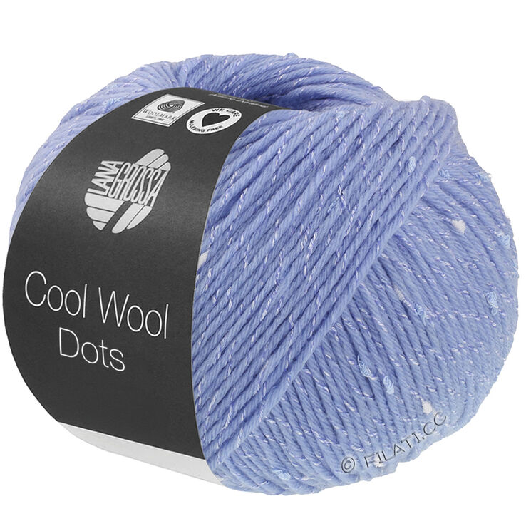Lana Grossa COOL WOOL Dots | 01-lys blå