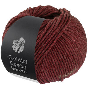 Lana Grossa COOL WOOL Superbig Mélange | 222-vinrød melert