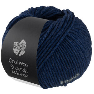 Lana Grossa COOL WOOL Superbig Mélange | 225-nattblå melert