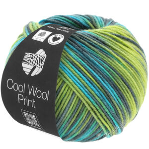 Lana Grossa COOL WOOL  Print | 784-gulgrønn/turkis/grågrønn/petrol