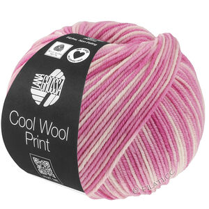 Lana Grossa COOL WOOL  Print | 842-rosa/fuksia/ecru