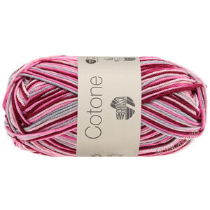 Lana Grossa COTONE  Print/Spray/Mouliné | 327-rosa/pink/bordeaux/lys grå