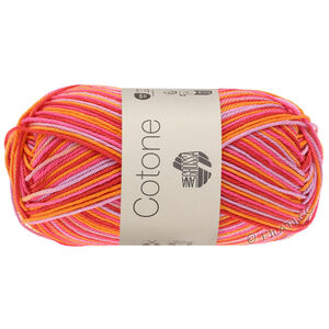 Lana Grossa COTONE  Print/Spray/Mouliné | 342-pink/syrin/aprikos/bringebær
