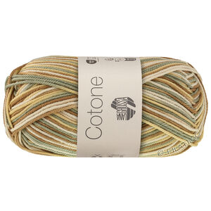 Lana Grossa COTONE  Print/Spray/Mouliné | 371-creme/vanilje/lys beige/kamel/salviagrønn