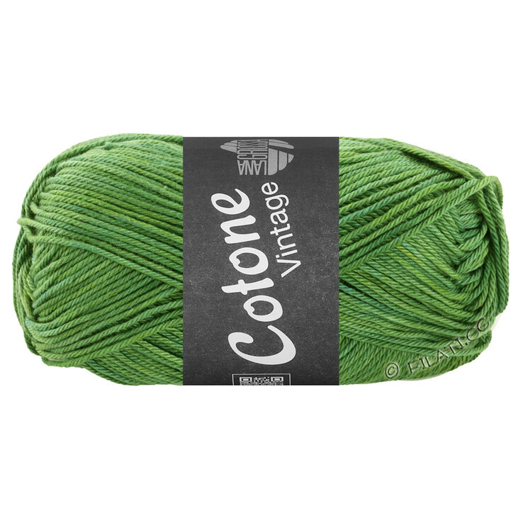 Lana Grossa COTONE Vintage | 261-grønn/lys grønn/gul melert