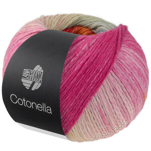 Lana Grossa COTONELLA | 19-kamel/pink/fuksia/rødfiolett/grå/syrin/guloransje/rød/gul