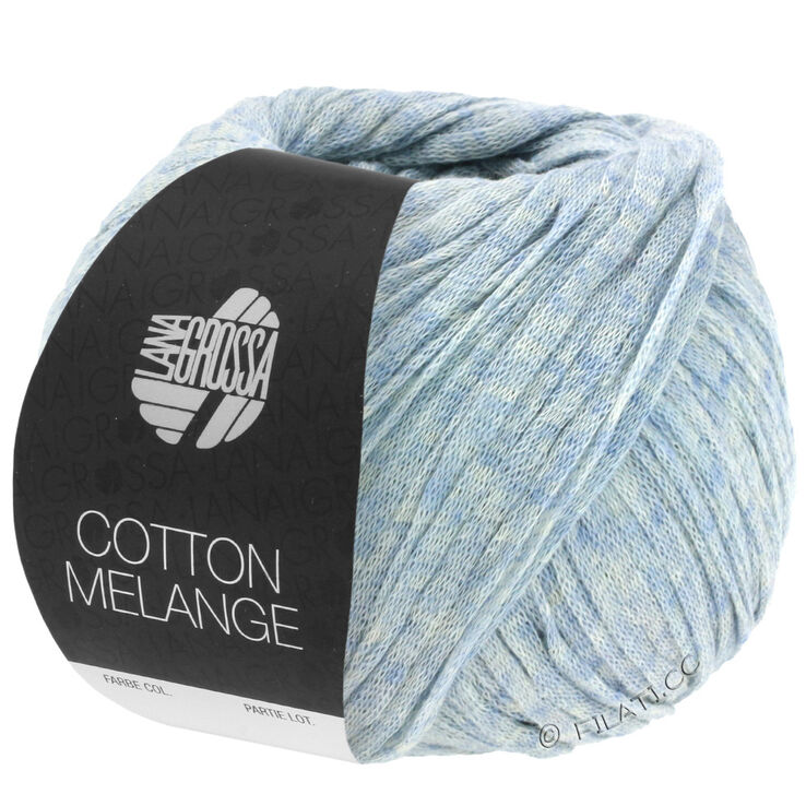Lana Grossa COTTON MÉLANGE | 01-gråblå