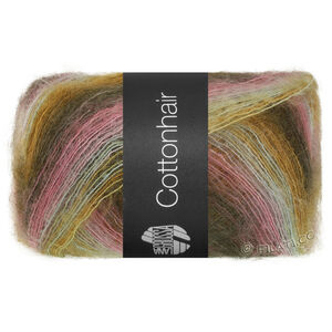 Lana Grossa COTTONHAIR | 109-gammelrosa/gyllenbrun/mynteturkis/gråbrun/mørk grønn