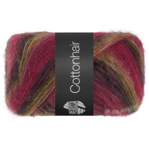 Lana Grossa COTTONHAIR | 111-bringebær/rødfiolett/rust/gråbeige/svartbrun