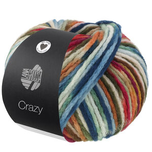 Lana Grossa CRAZY | 02-resedagrønn/skoggrønn/fersken/lys beige/mørk blå