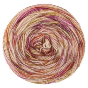 Lana Grossa  | 68-råhvit/mauve/orkidéfiolett/terrakotta/gammelguld