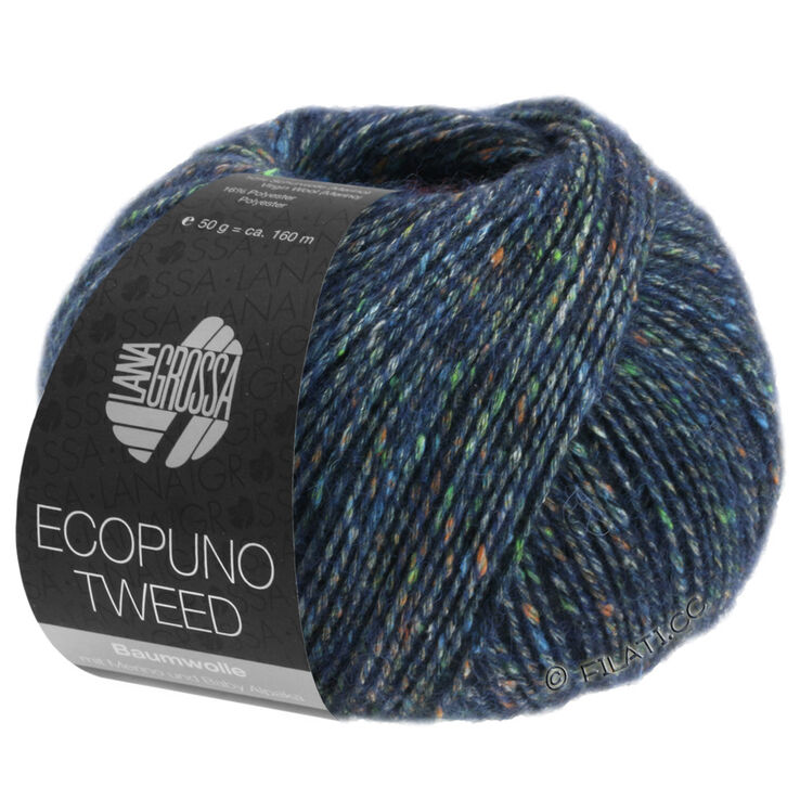 Lana Grossa ECOPUNO Tweed | 301-mørk blå melert