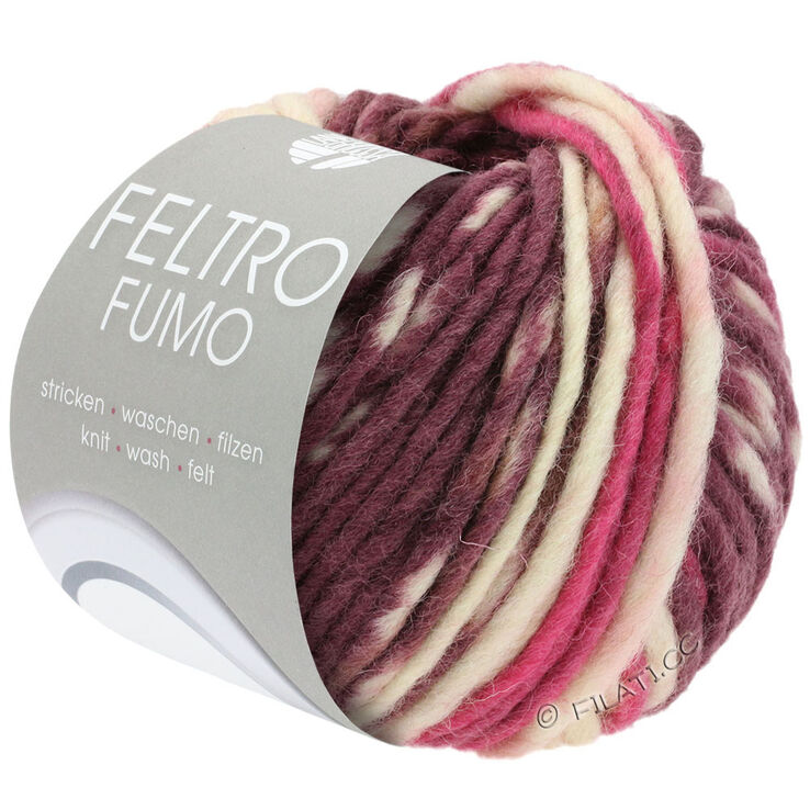 Lana Grossa FELTRO Fumo | 651-antikkfiolett/pink/ecru/bær/gråbrun