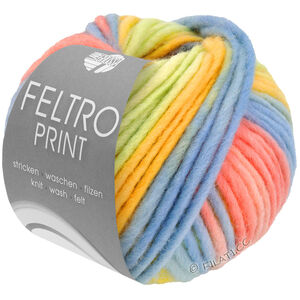 Lana Grossa FELTRO Print | 1303-pastellgrønn/gul/lys blå/lakserosa
