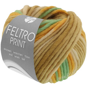 Lana Grossa FELTRO Print | 1312-grønnbeige/smaragd/gyllengul