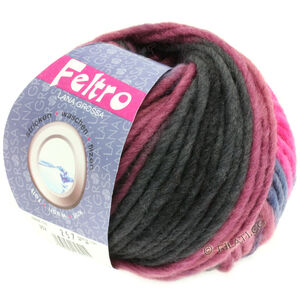 Lana Grossa FELTRO Print | 0362-pink/plomme/antrasitt/bær
