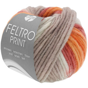 Lana Grossa FELTRO Print | 0394-beige/taupe/rust/oransje