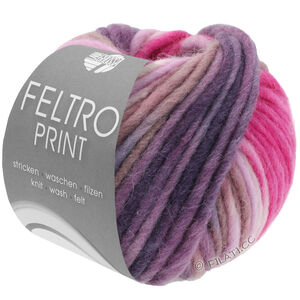 Lana Grossa FELTRO Print | 0396-pink/rosa/antikkfiolett/plomme