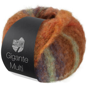 Lana Grossa GIGANTE MULTI | 104-kamel/sjokoladebrun/oransje/mynteturkis/sennepgul/oker/gråbrun/rust