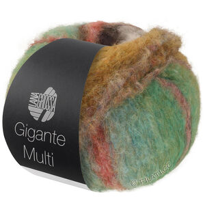 Lana Grossa GIGANTE MULTI | 105-grågrønn/rødfiolett/mørk jeans/guloransje/geraniumrosa/oliven/mosegrønn