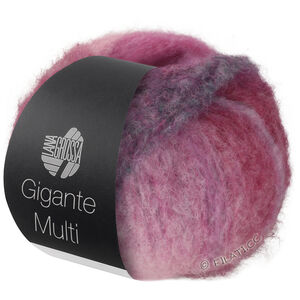 Lana Grossa GIGANTE MULTI | 107-mauve/nellik/pink/jadegrønn/grårød/vinrød/bjørnebær/fiolblå