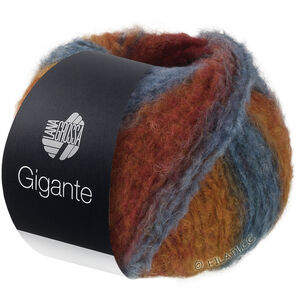 Lana Grossa GIGANTE | 19-stålgrå/gråblå/oker/rødbrun/vinrød