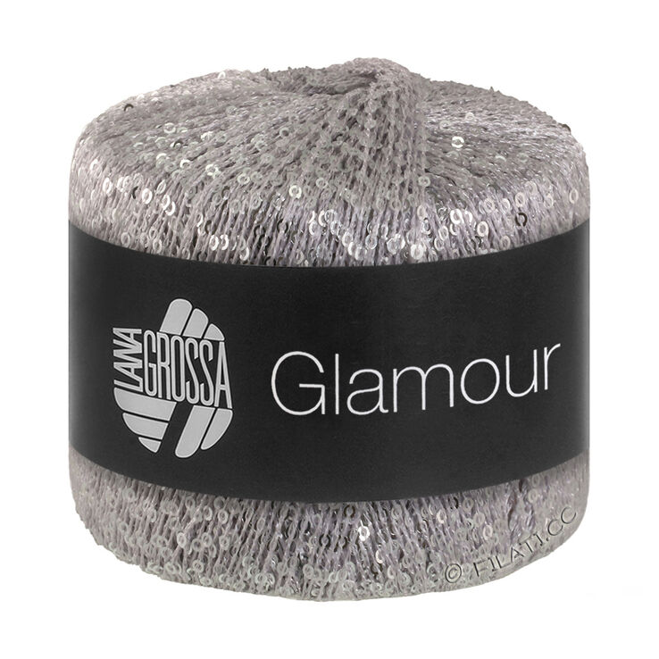 Lana Grossa GLAMOUR | 001-sølvgrå