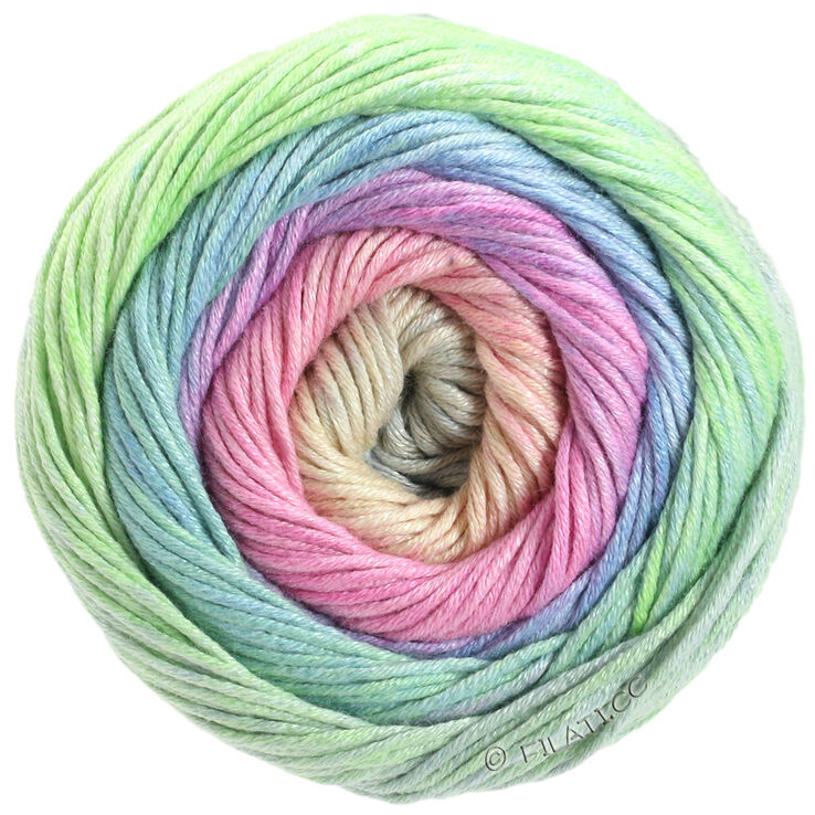 Lana Grossa GOMITOLO ALOHA | 301-rosa/fersken/lys grønn/lys blå/lys grå/syrin